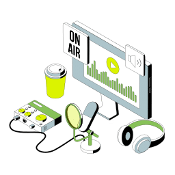 isometric-broadcasting-audio-from-podcast-studio